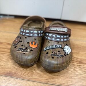 CROCS Kids Brown Star Wars Slippers (3 PAIRS)